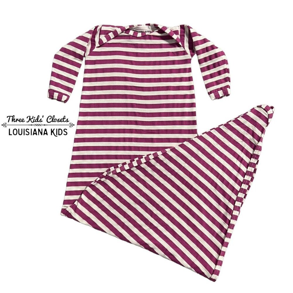 Candy Kirby Designs 0-3m Handmade Purple Baby Gown Sleeper